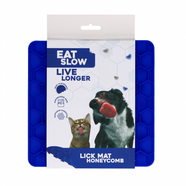Eat Slow Live Longer Fun & Relax Lick Mat Blauw Top Merken Winkel